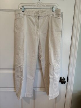 Eileen Fisher Women's White Cargo Crop Pants